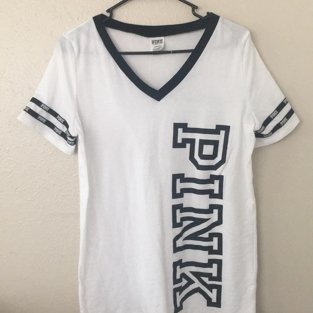 PINK blacks and white tee